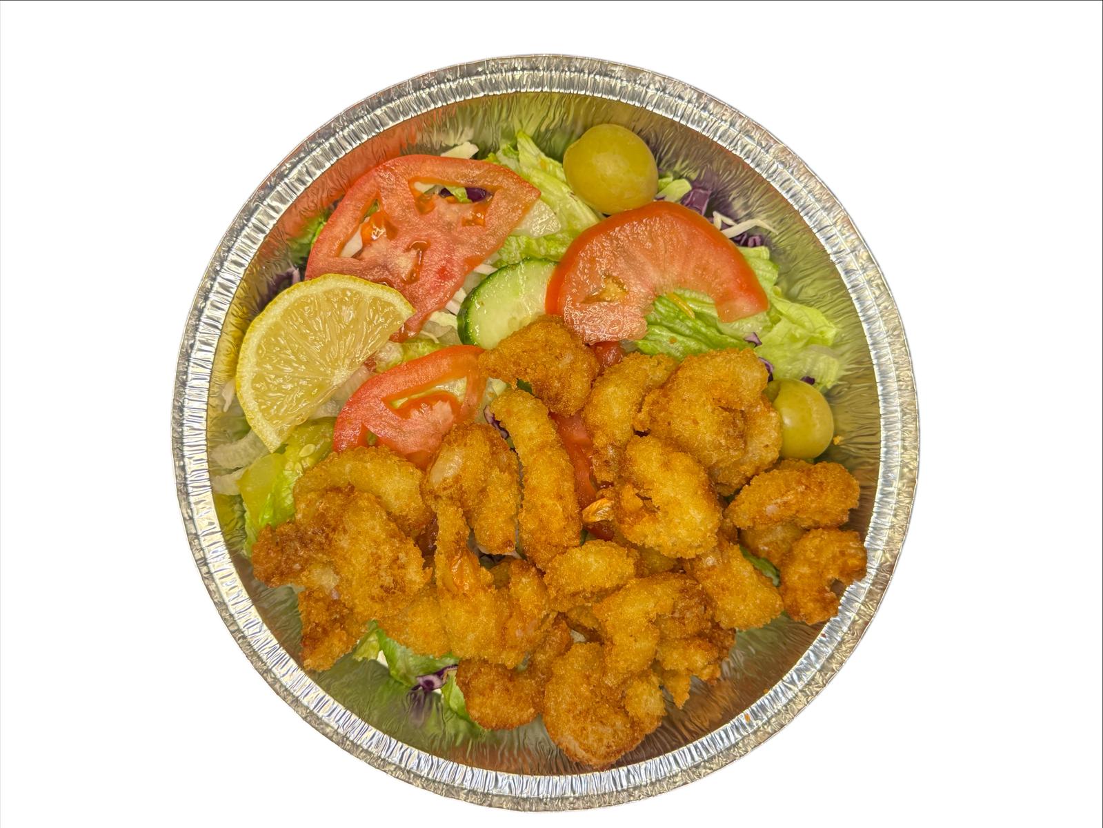21 Pcs Baby Shrimps Over Salad