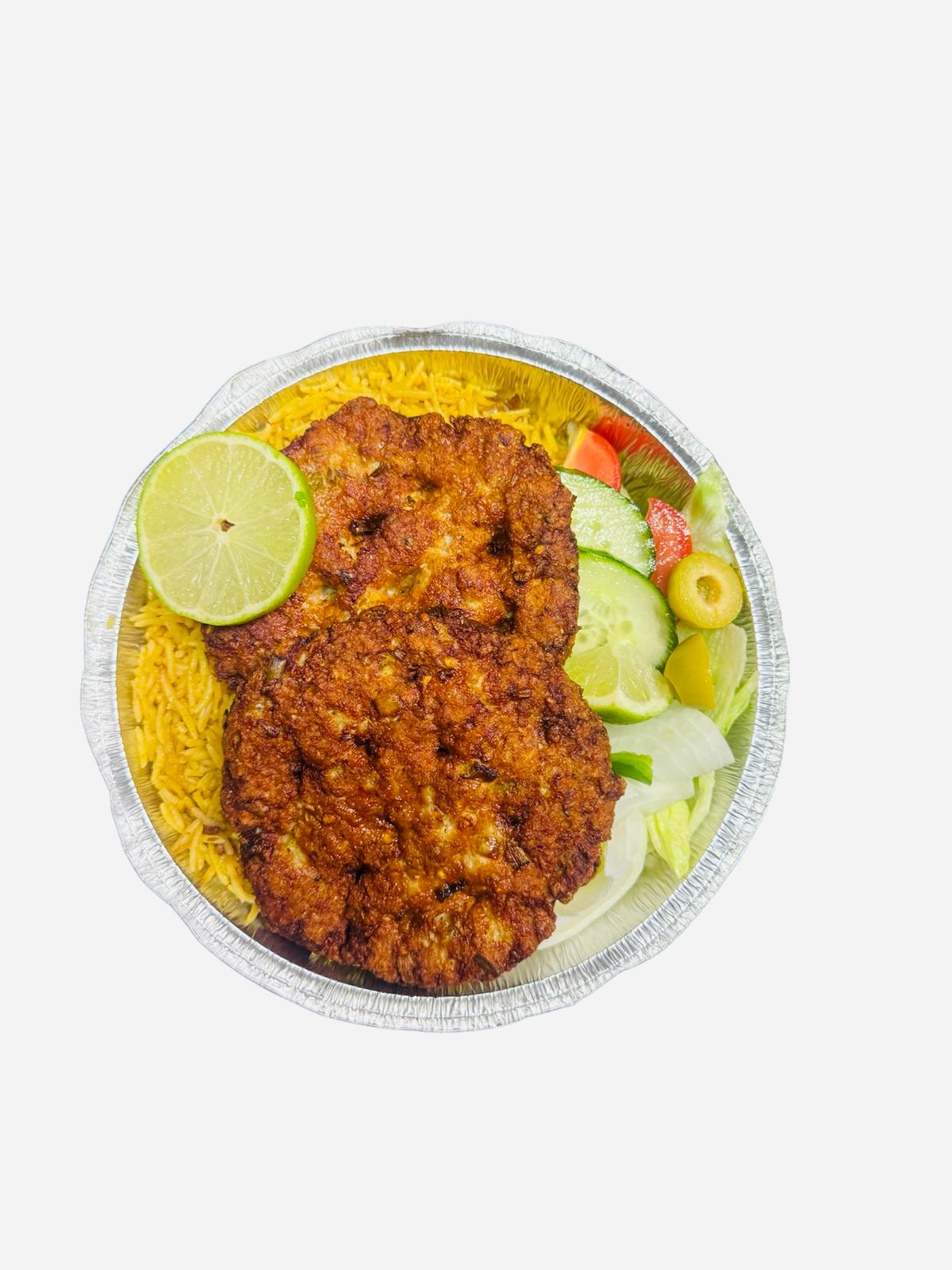 Chapli Kabab platter